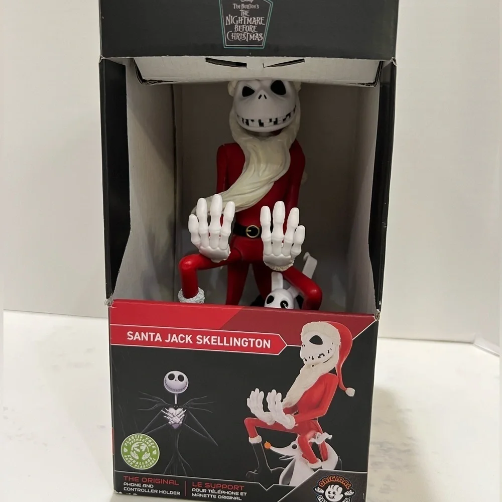 Black Controller Holder with Santa Skeleton Design